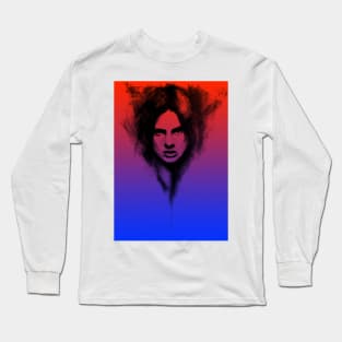 the handmaid. charcoal drawing, digital edited Long Sleeve T-Shirt